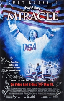 1980 Mens Olympic Ice Hockey Team Signed "Miracle" Poster -20 Signatures (Steiner)